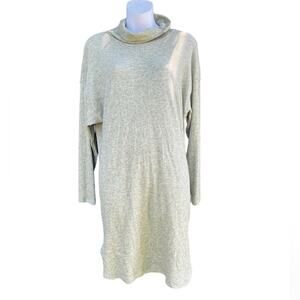Avishag Arbel Maternity ribbed olive green mock neck long sleeve tunic